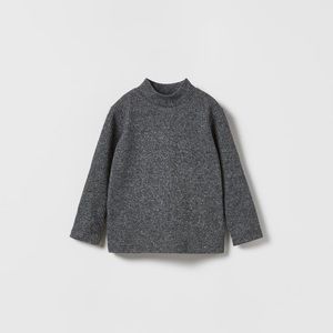 NWT Zara 3-4Y soft touch ribbed sweater gray